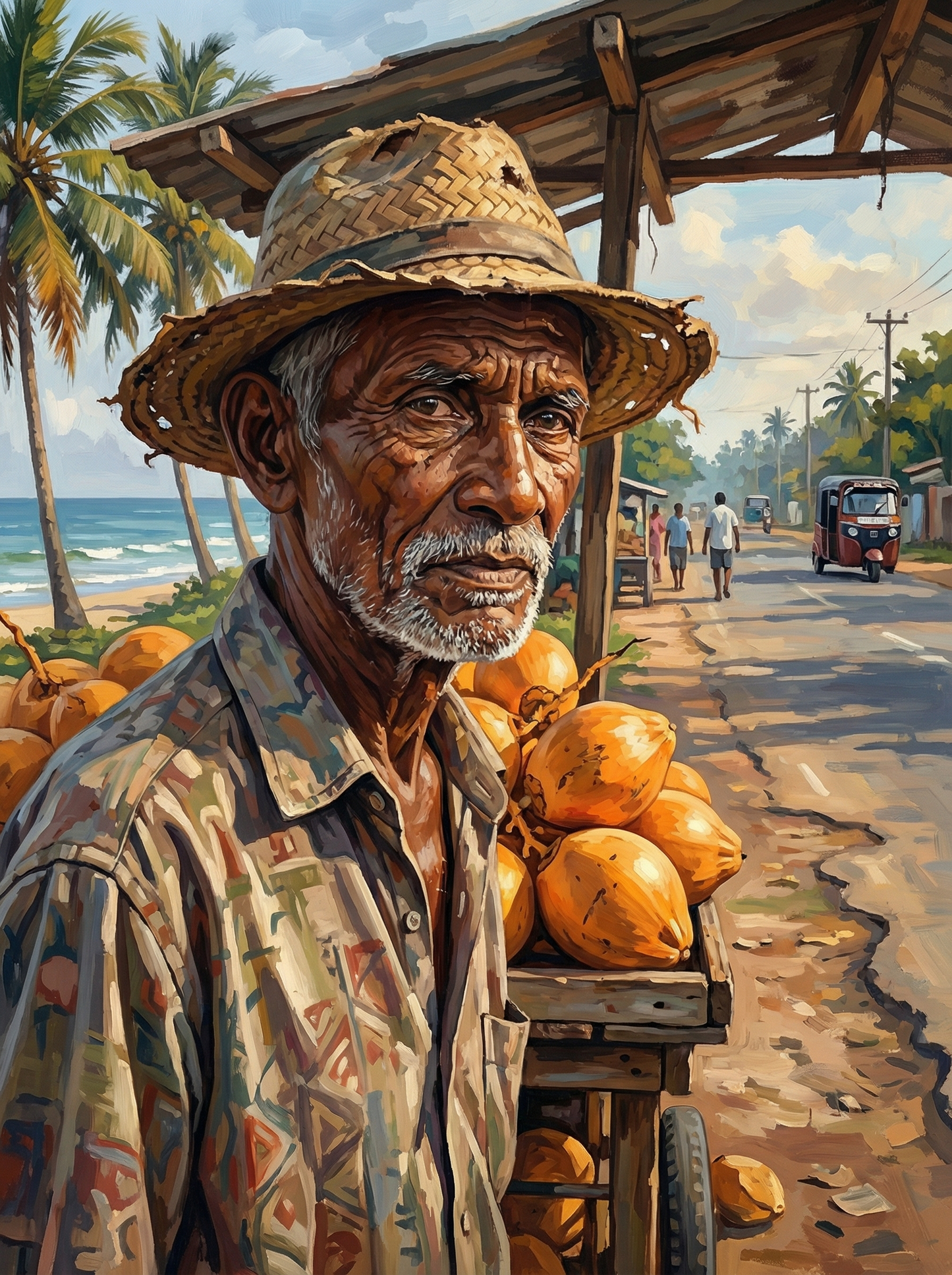 Golden Coconut Stand