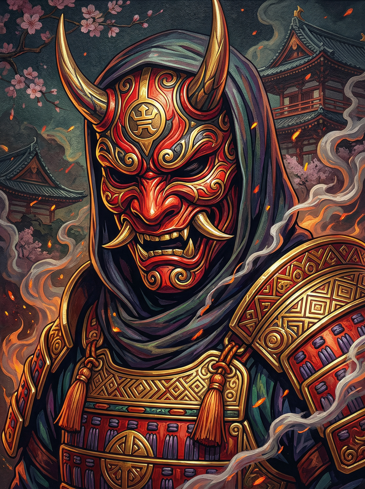 Golden Demon Warrior Mask (80 Colors)