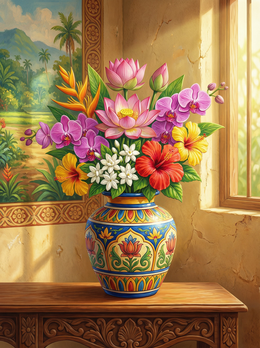 Golden Hour Lotus Arrangement (80 Colors)