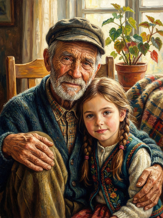 Grandfather Granddaughter Bond (120 Colors)