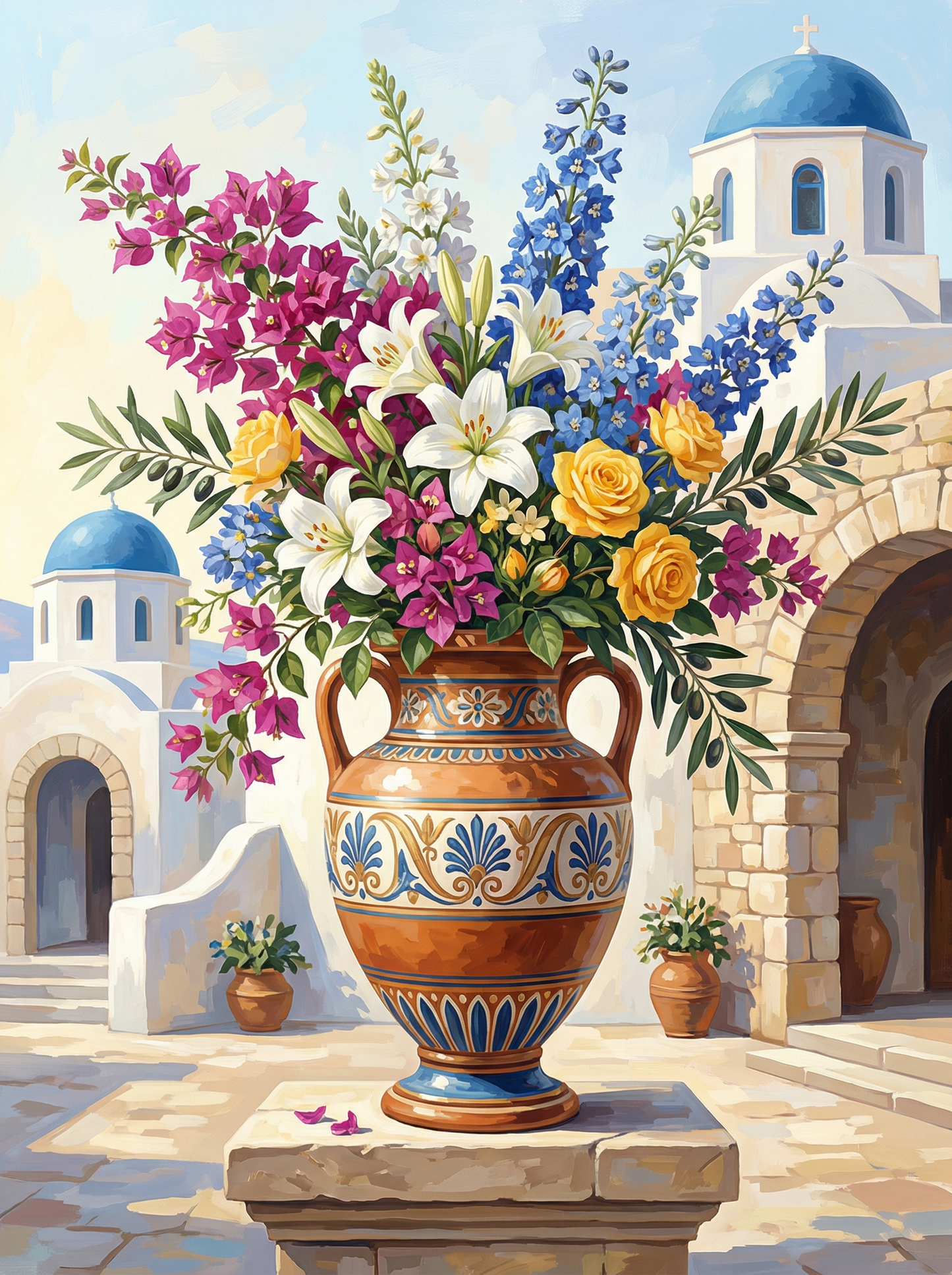 Grecian Courtyard Garden