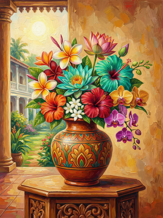 Hacienda Courtyard Flowers (80 Colors)