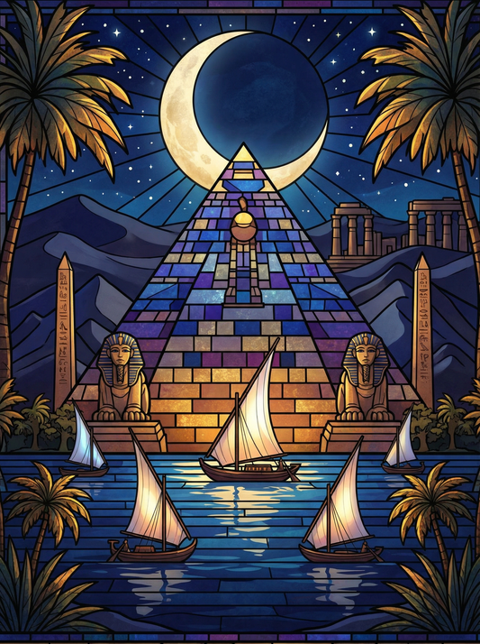 Moonlit Pyramid Voyage