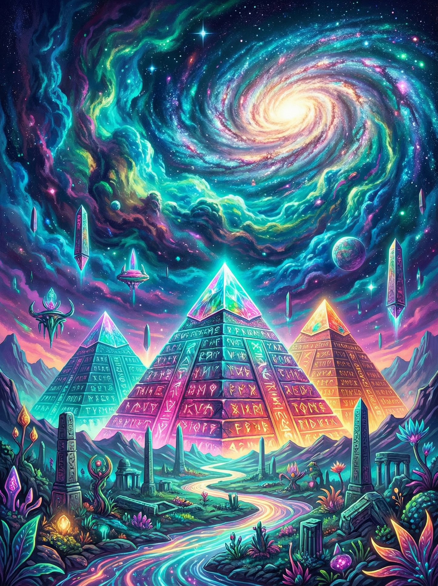 Galactic Crystal Pyramids (80 Colors)