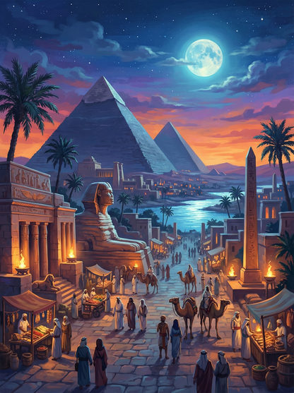Giza Moonlit Market