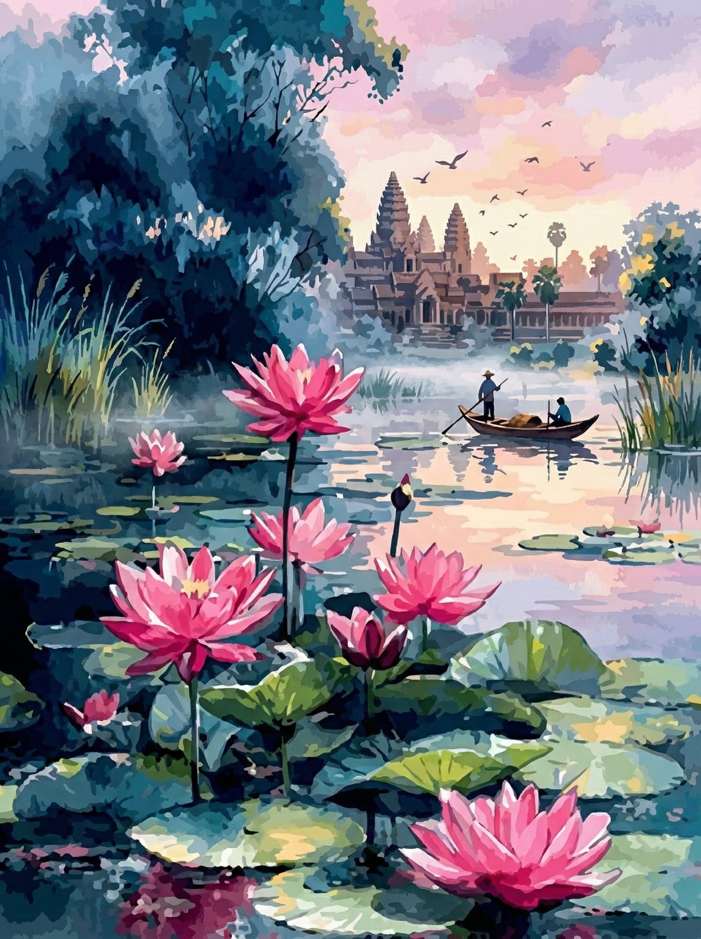 Lotus Dawn Reflections (80 Colors)