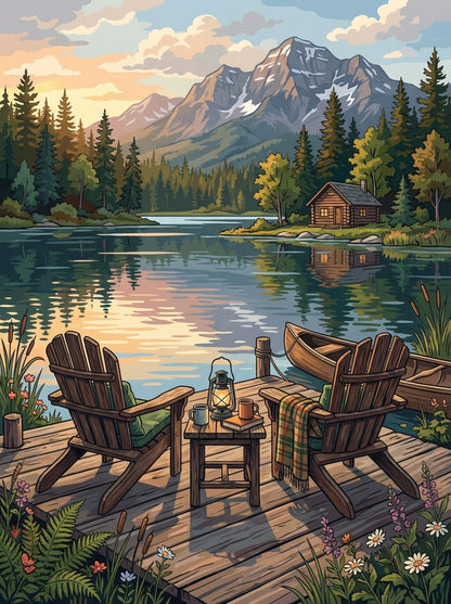 Mountain Lake Lantern