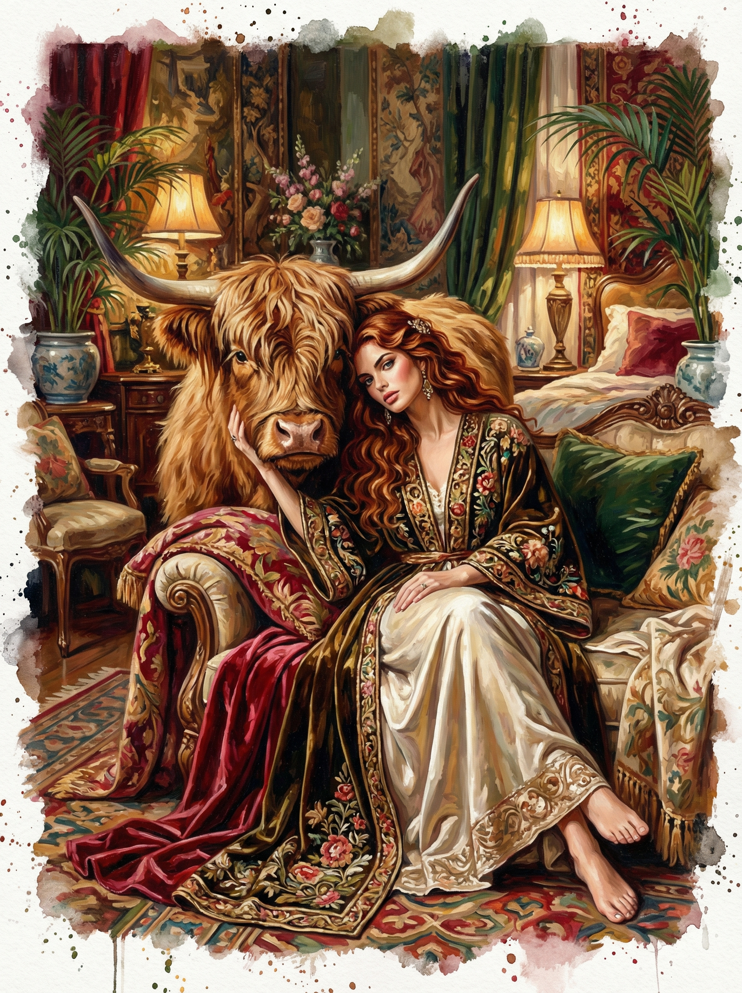 The Lady and the Highland (80 Colors)