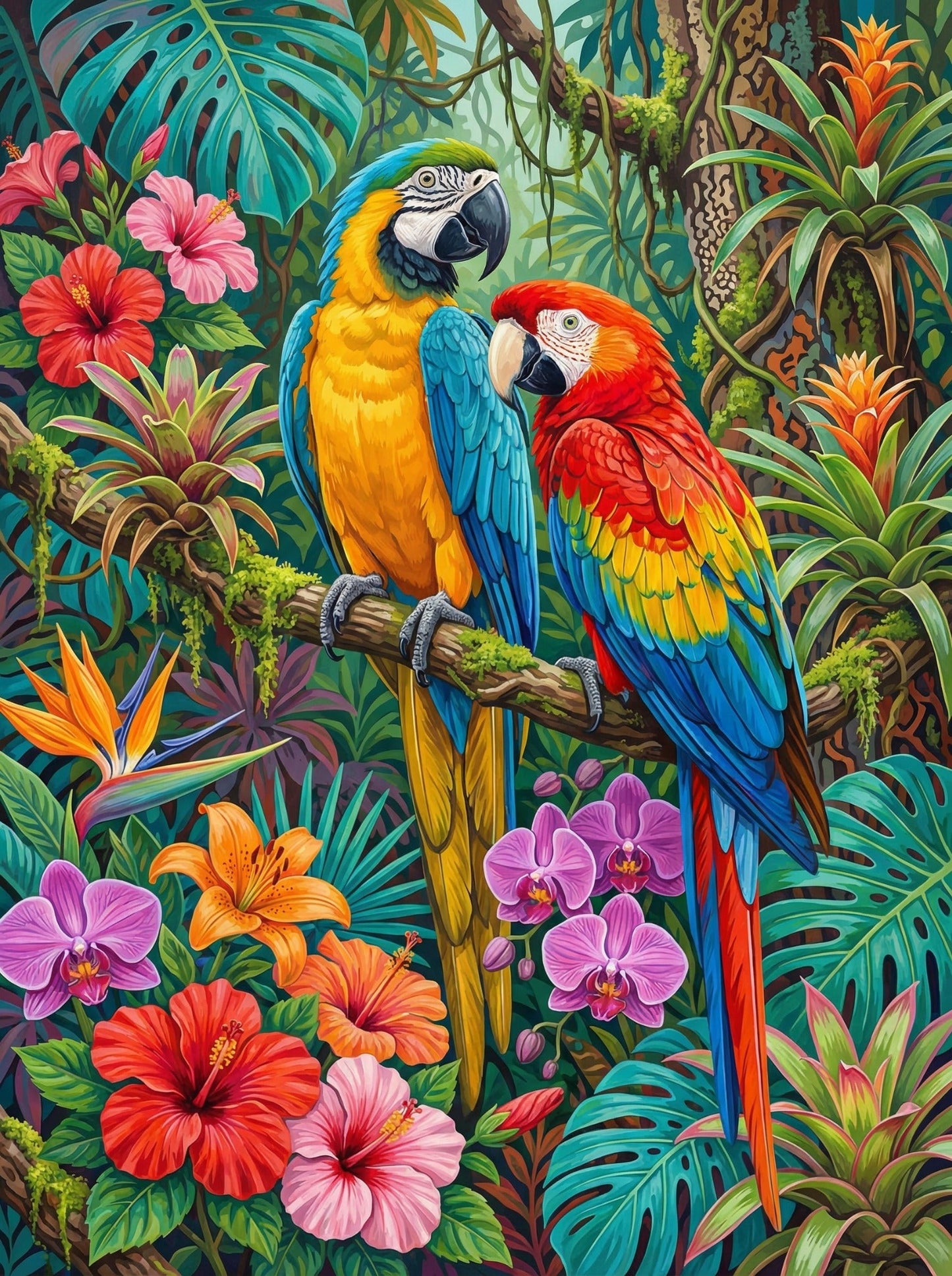 Tropical Macaw Harmony (120 Colors)