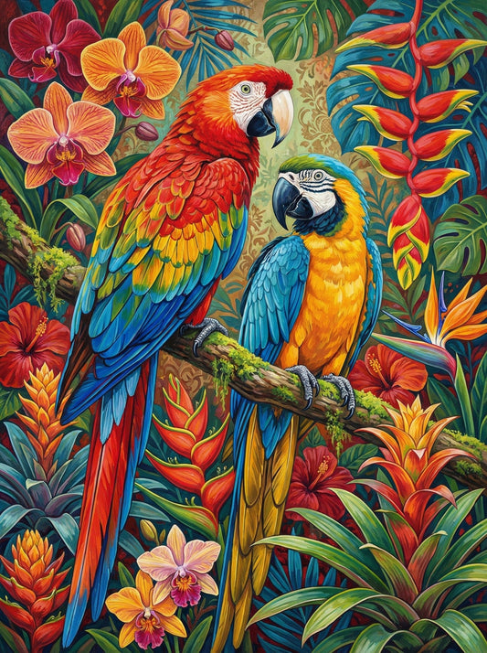 Scarlet Macaw Romance (120 Colors)
