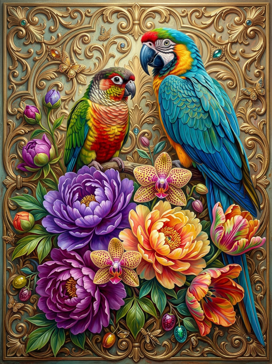 Ornate Parrot Elegance (120 Colors)
