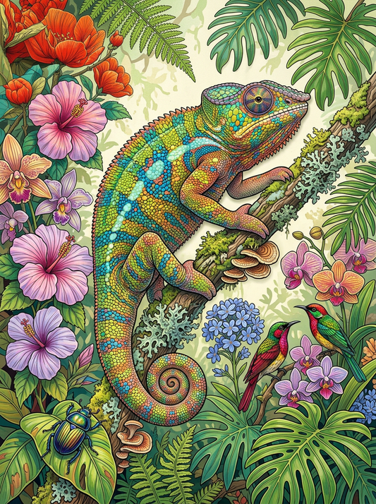 Tropical Garden Chameleon (120 Colors)