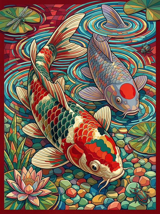 Crimson Koi Reflections (80 Colors)