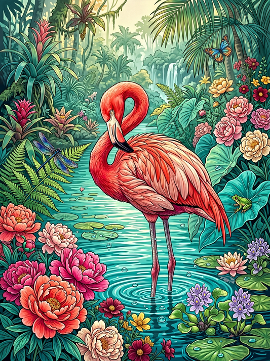 Emerald Lagoon Flamingo