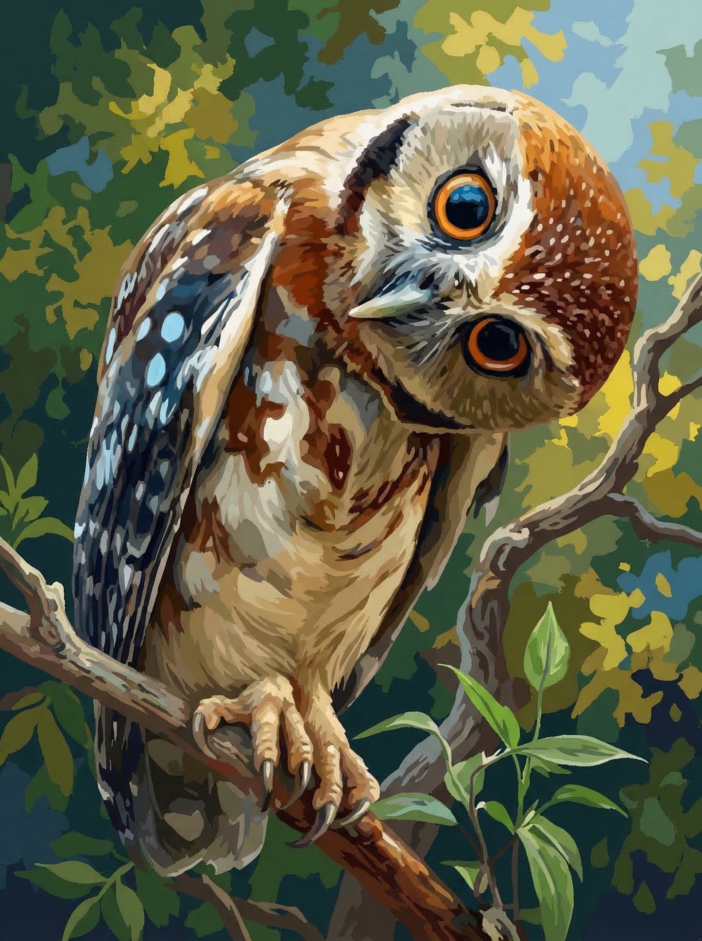 Curious Woodland Owl