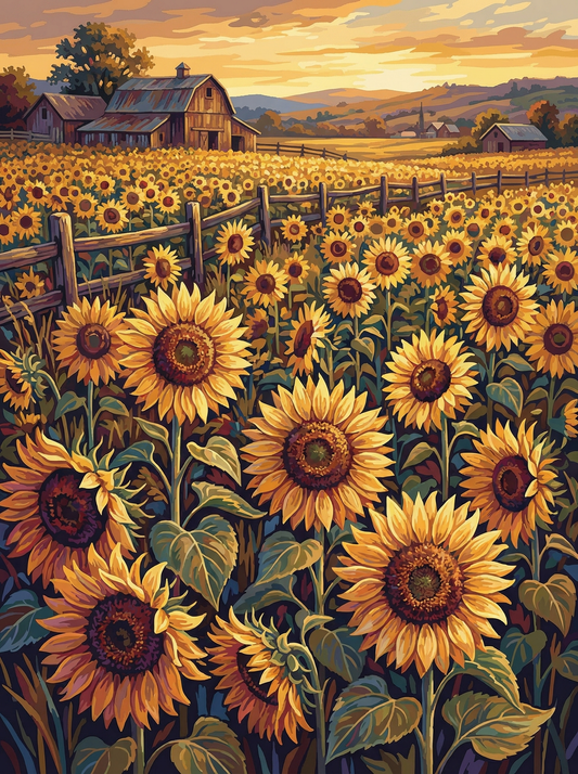Golden Field Sunflowers