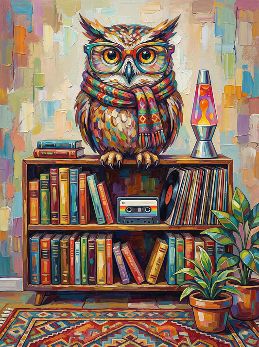 Cozy Library Owl