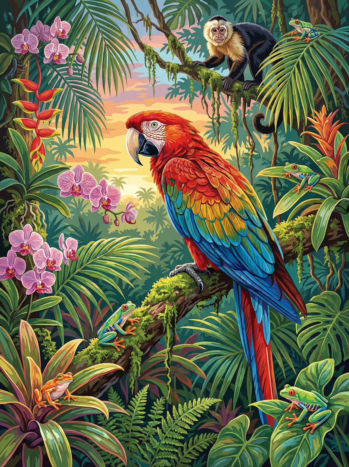Tropical Jungle Parrot
