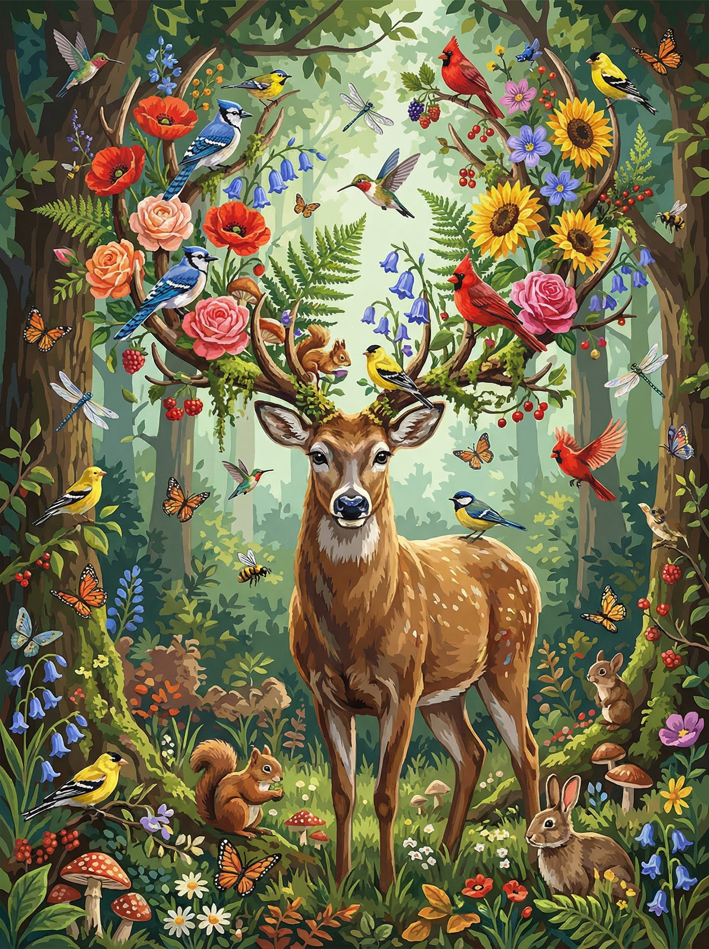 Woodland Harmony Deer