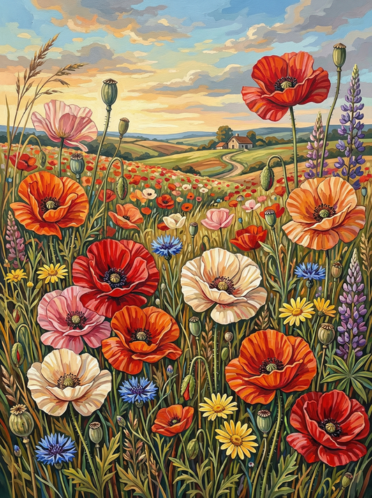 Golden Meadow Poppies