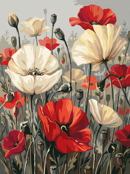Soft Vintage Poppies