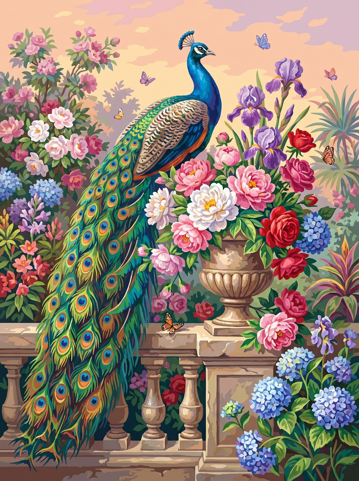 Peacock Garden Elegance