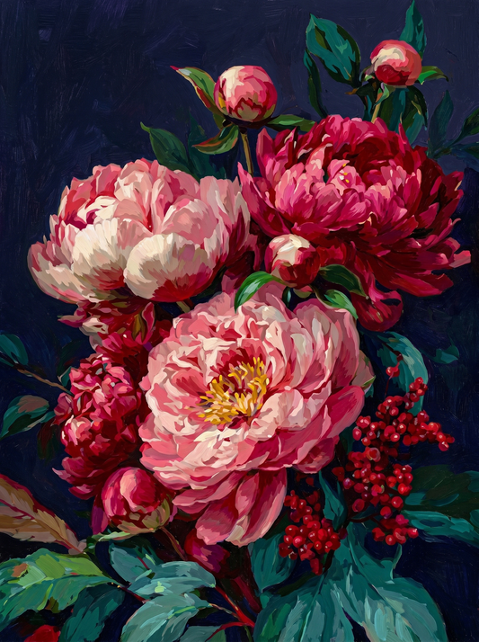 Crimson Peony Bloom