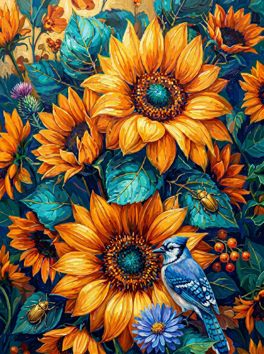 Sunlit Garden Songbird