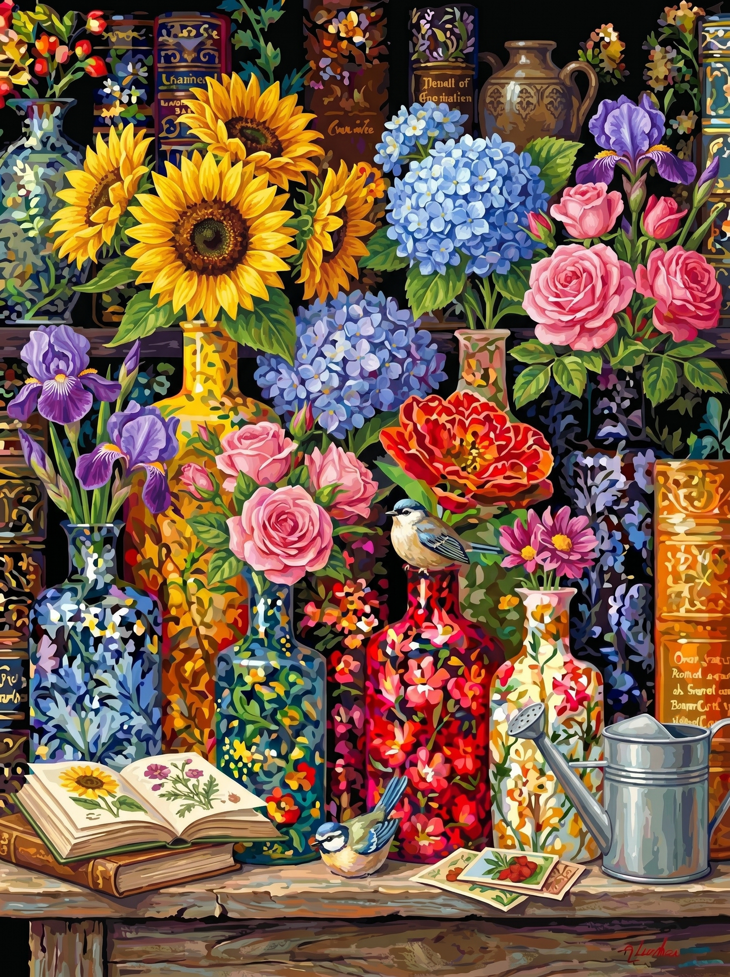Garden Library Still Life