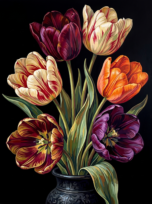 Midnight Tulip Arrangement