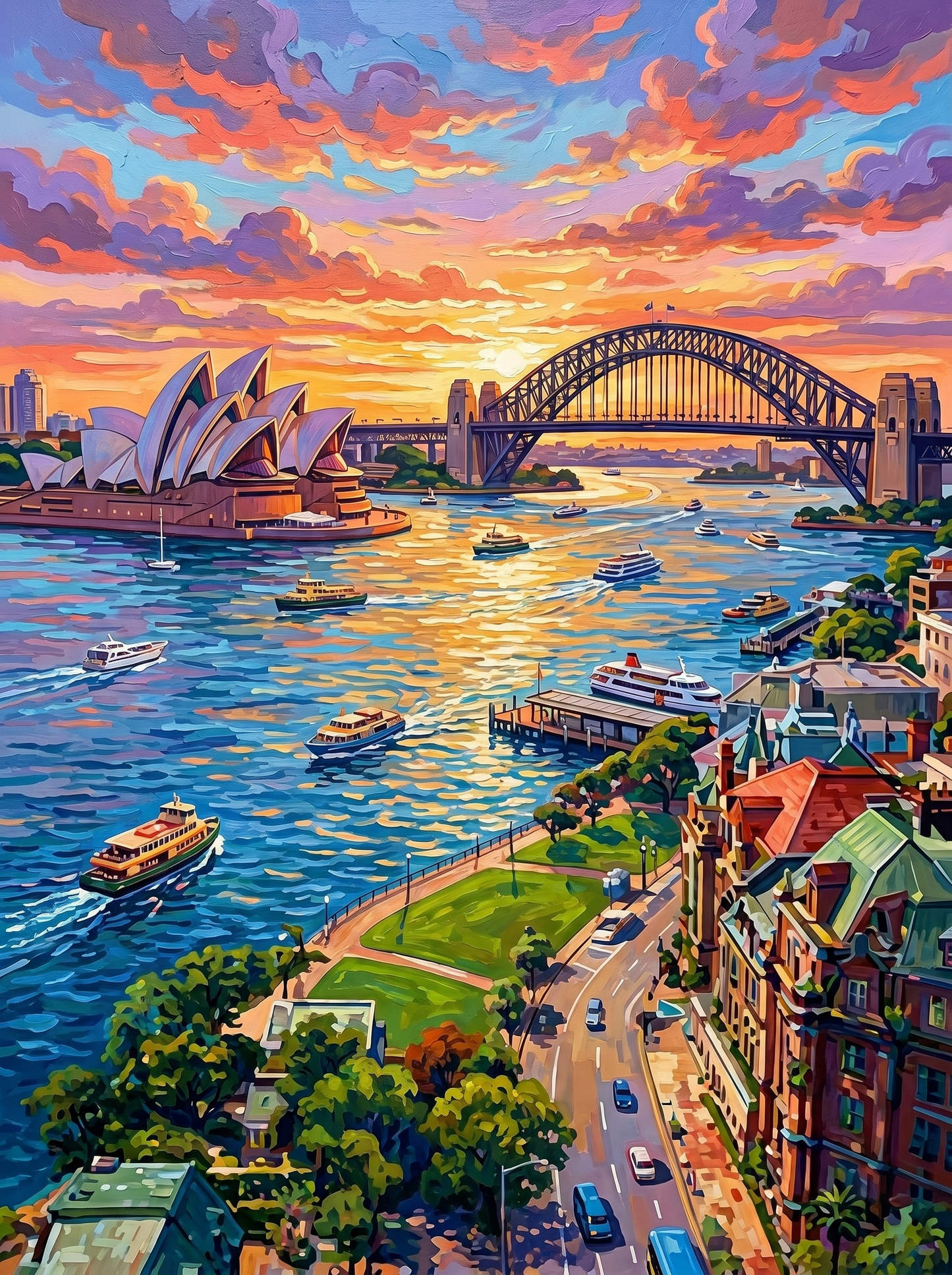 Sydney Sunset Harbor