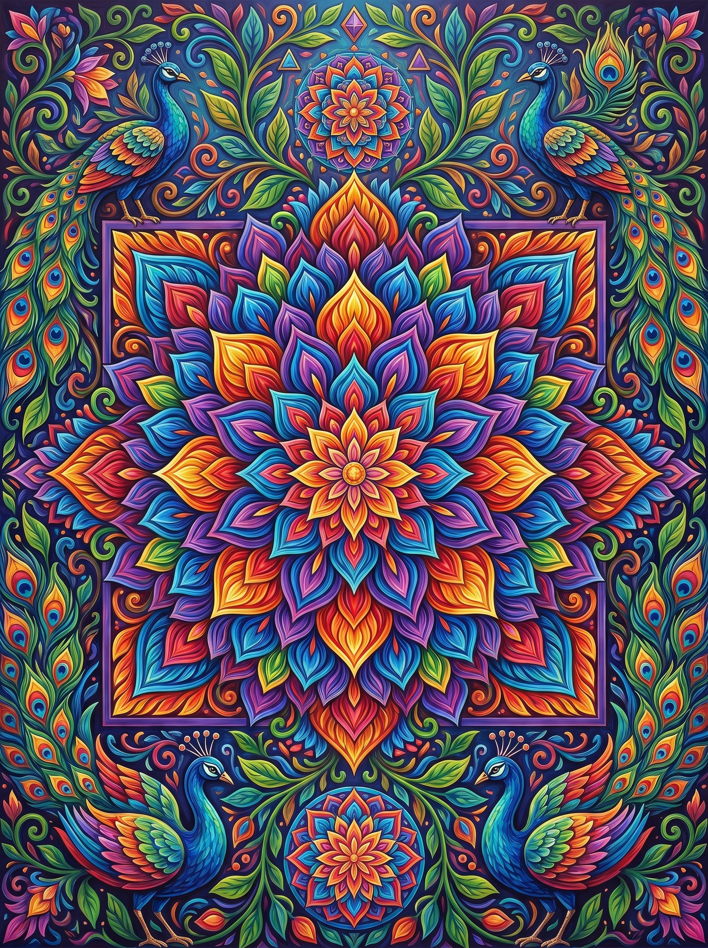 Peacock Mandala Bloom