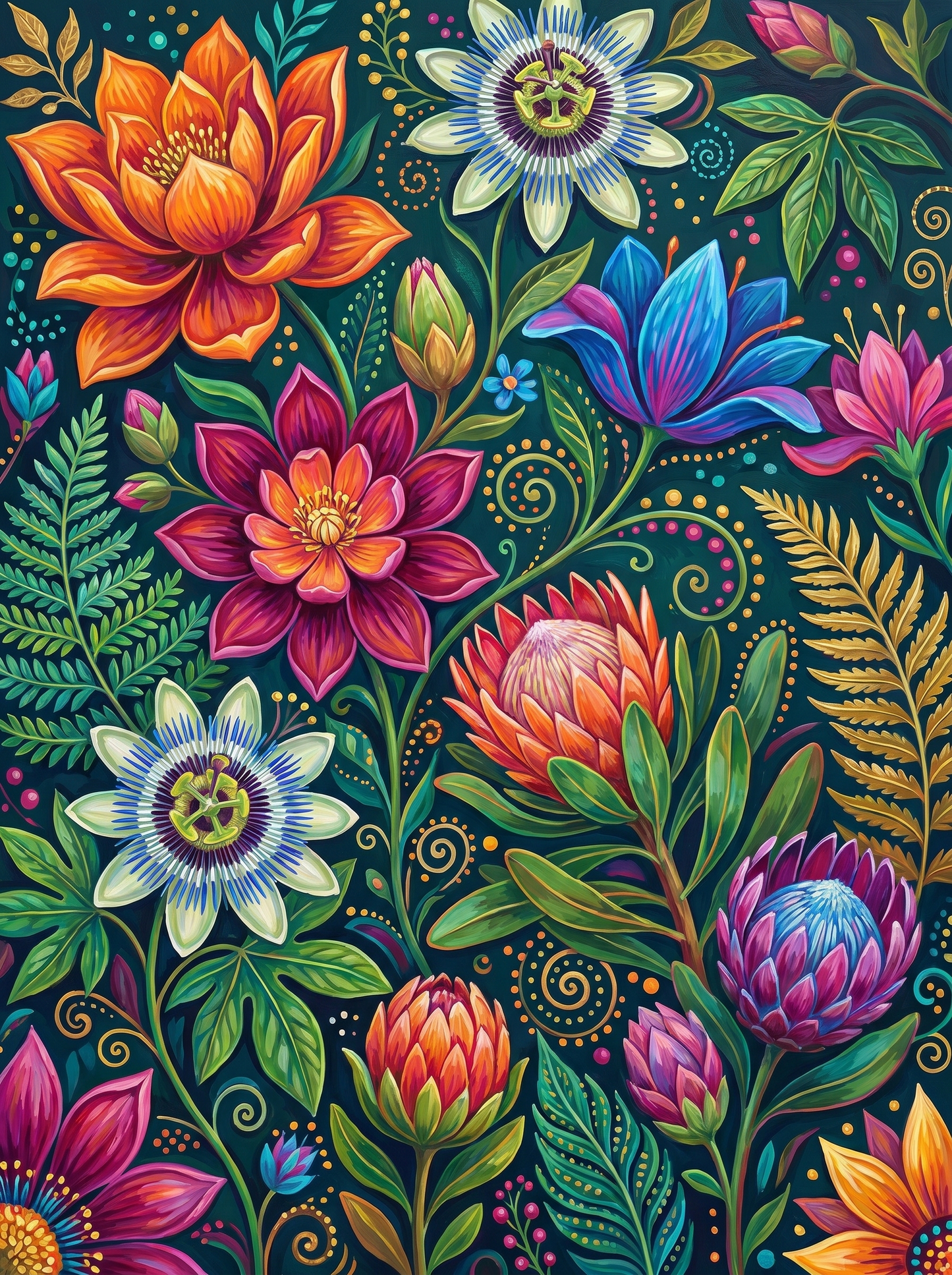 Vibrant Botanical Symphony