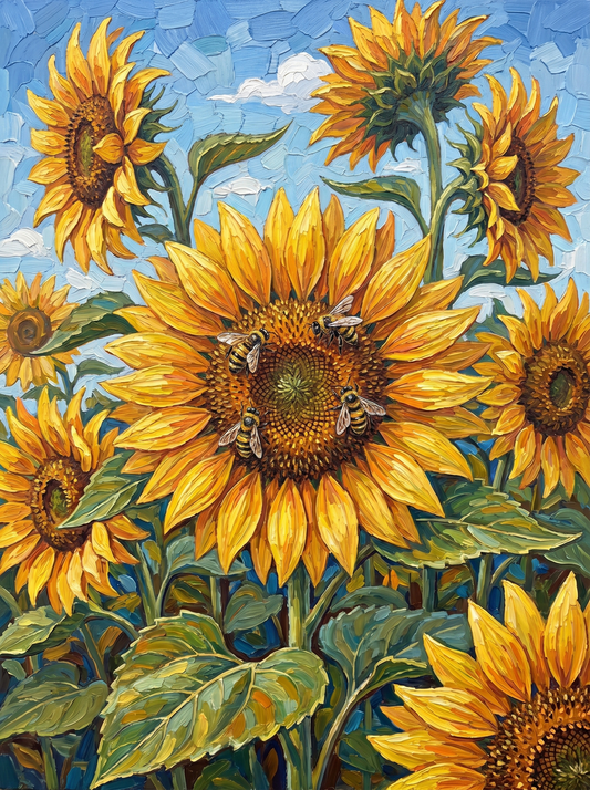 Sunflower Meadow Buzzing Bliss