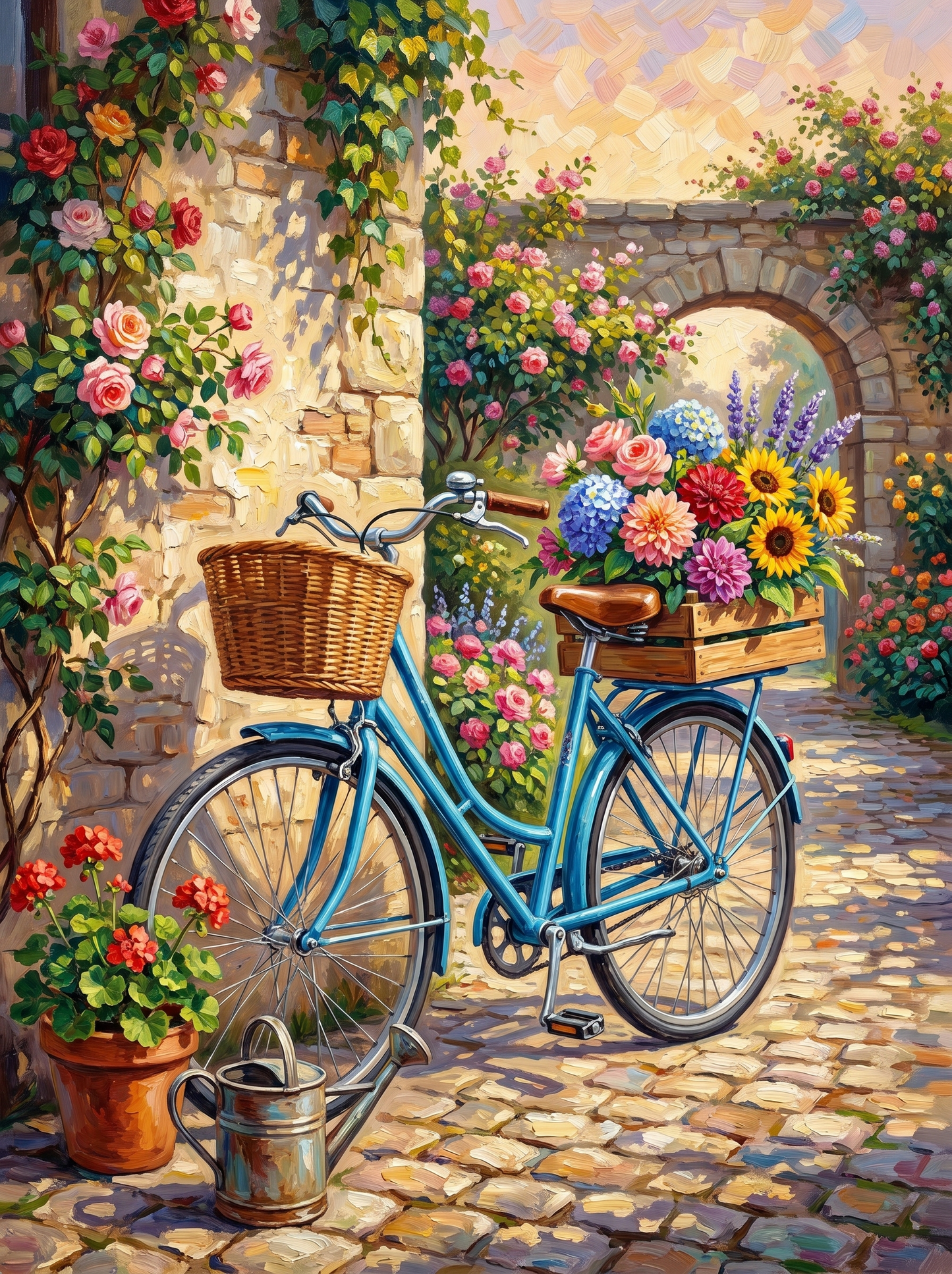 Rose Archway Bicycle Escape