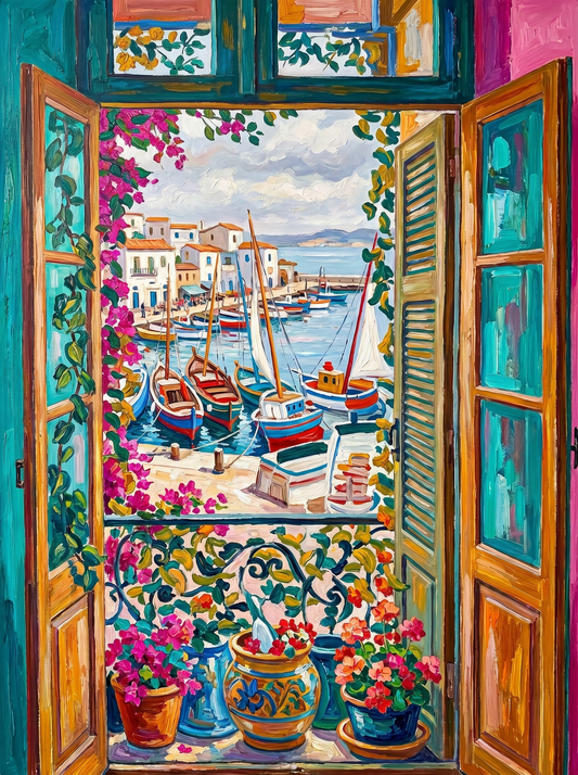 Seaside Window Harbor View