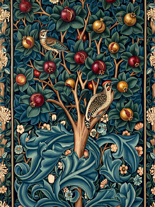 Pomegranate Garden Songbirds