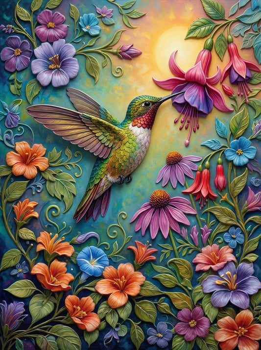 Hummingbird In Bloom (120 Colors)