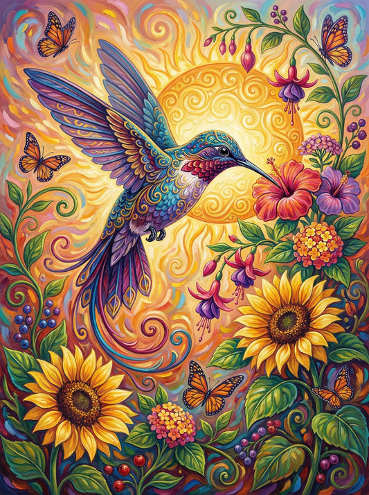 Hummingbird Sunflower Magic (120 Colors)