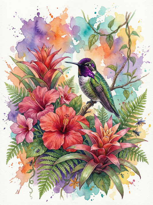 Hummingbird Tropical Blossoms (120 Colors)