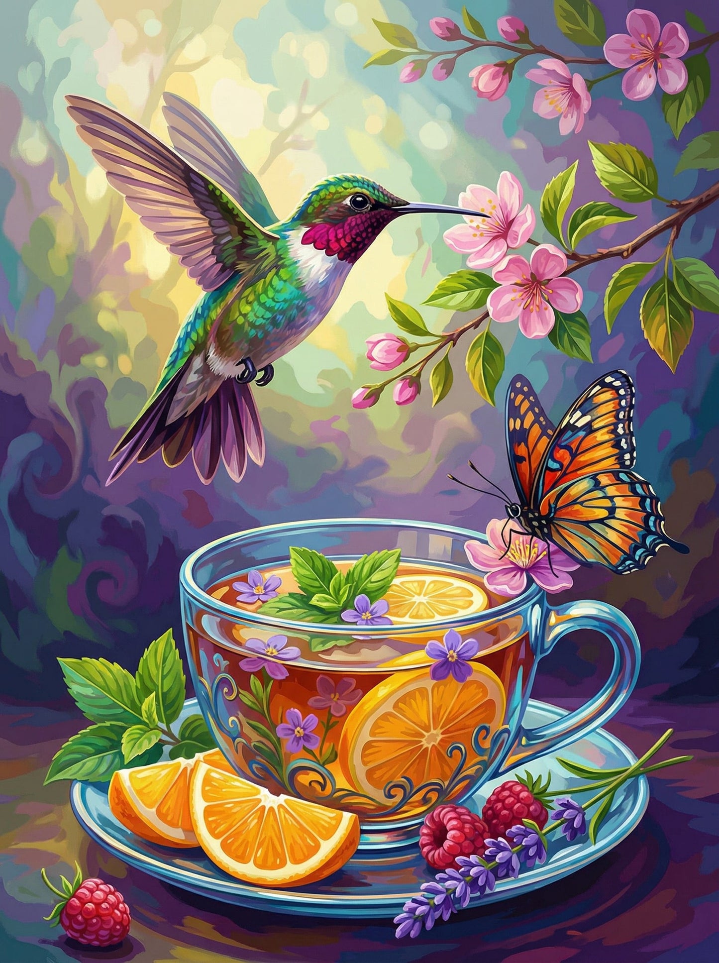 Hummingbirds And Hibiscus