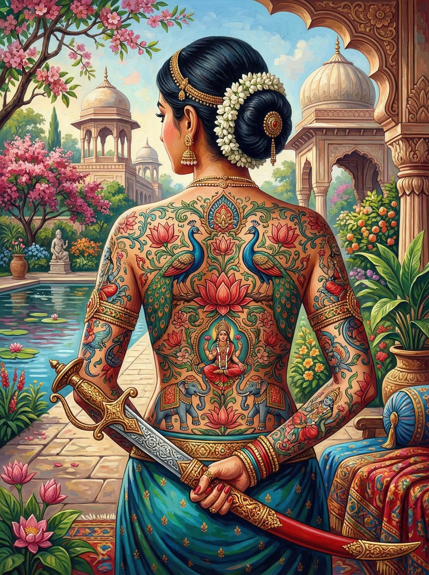 Indian Peacock Tattoo Palace (120 Colors)