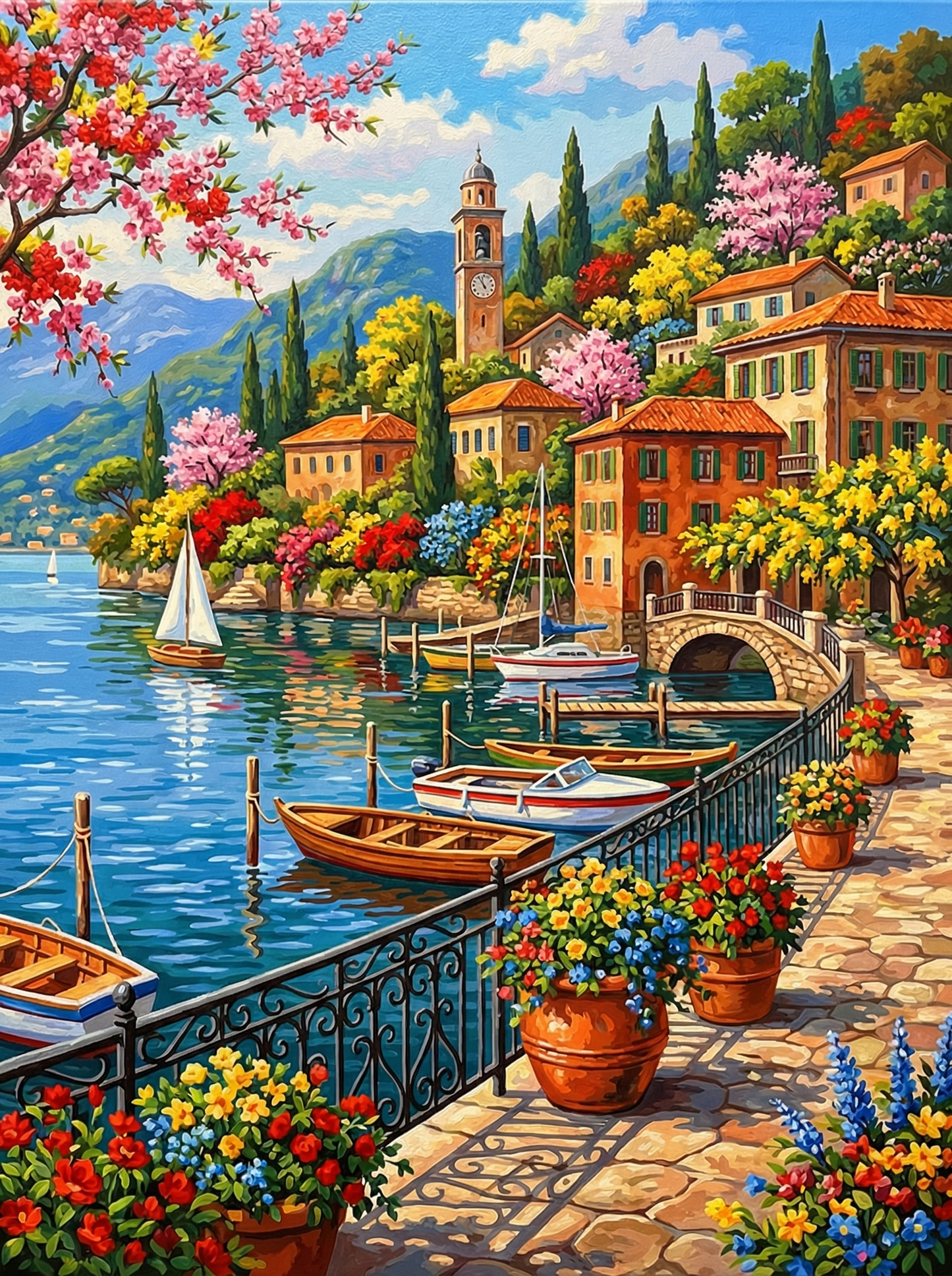 Italian Waterfront Village (80 Colors)