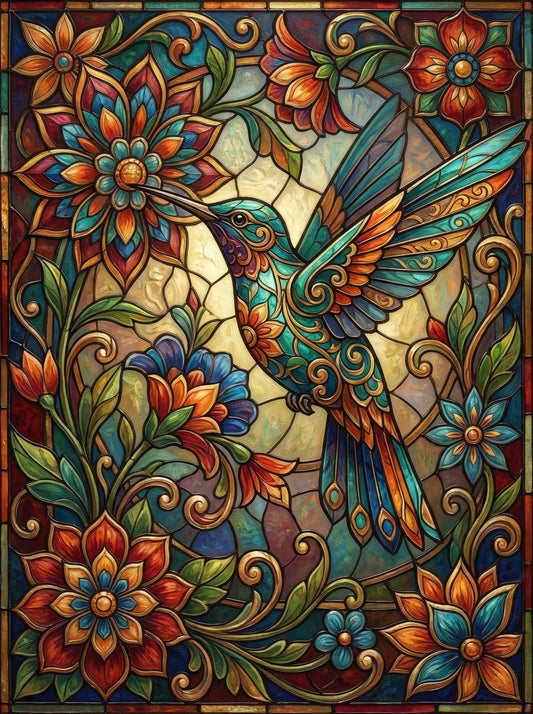 Stained Glass Hummingbird Blooms (120 Colors)