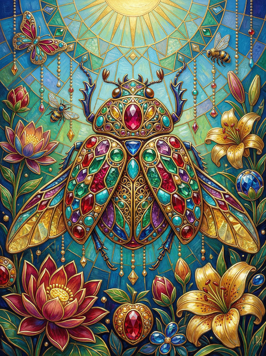 Jeweled Scarab Lotus