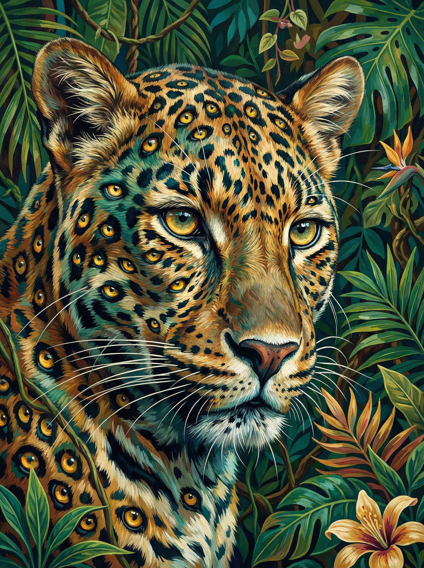 All Eyes Leopard Portrait (80 Colors)