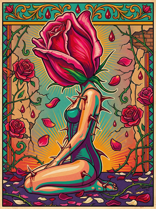 Kneeling Rose Figure (80 Colors)