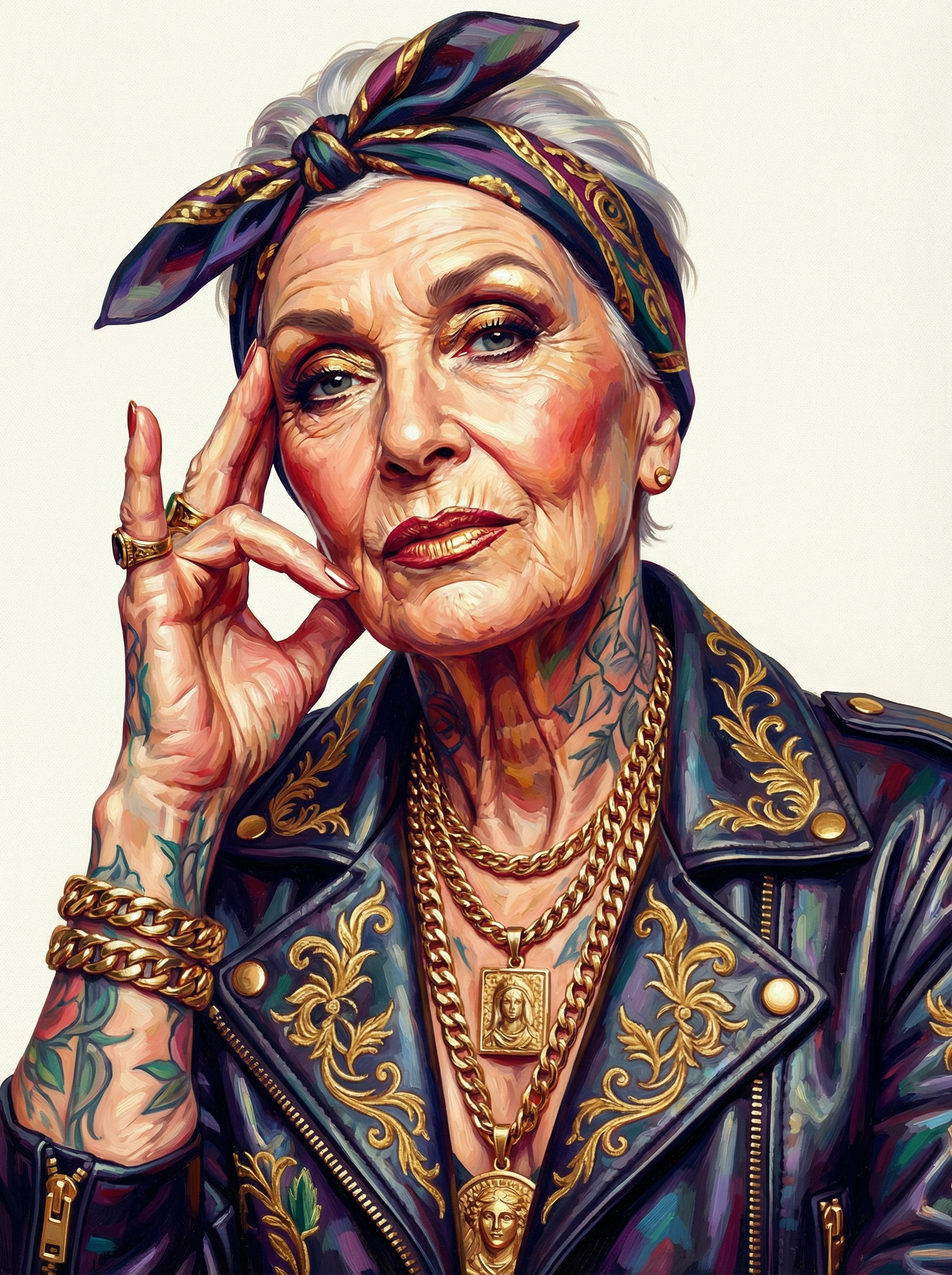 Leather Jacket Cool Pose (80 Colors)