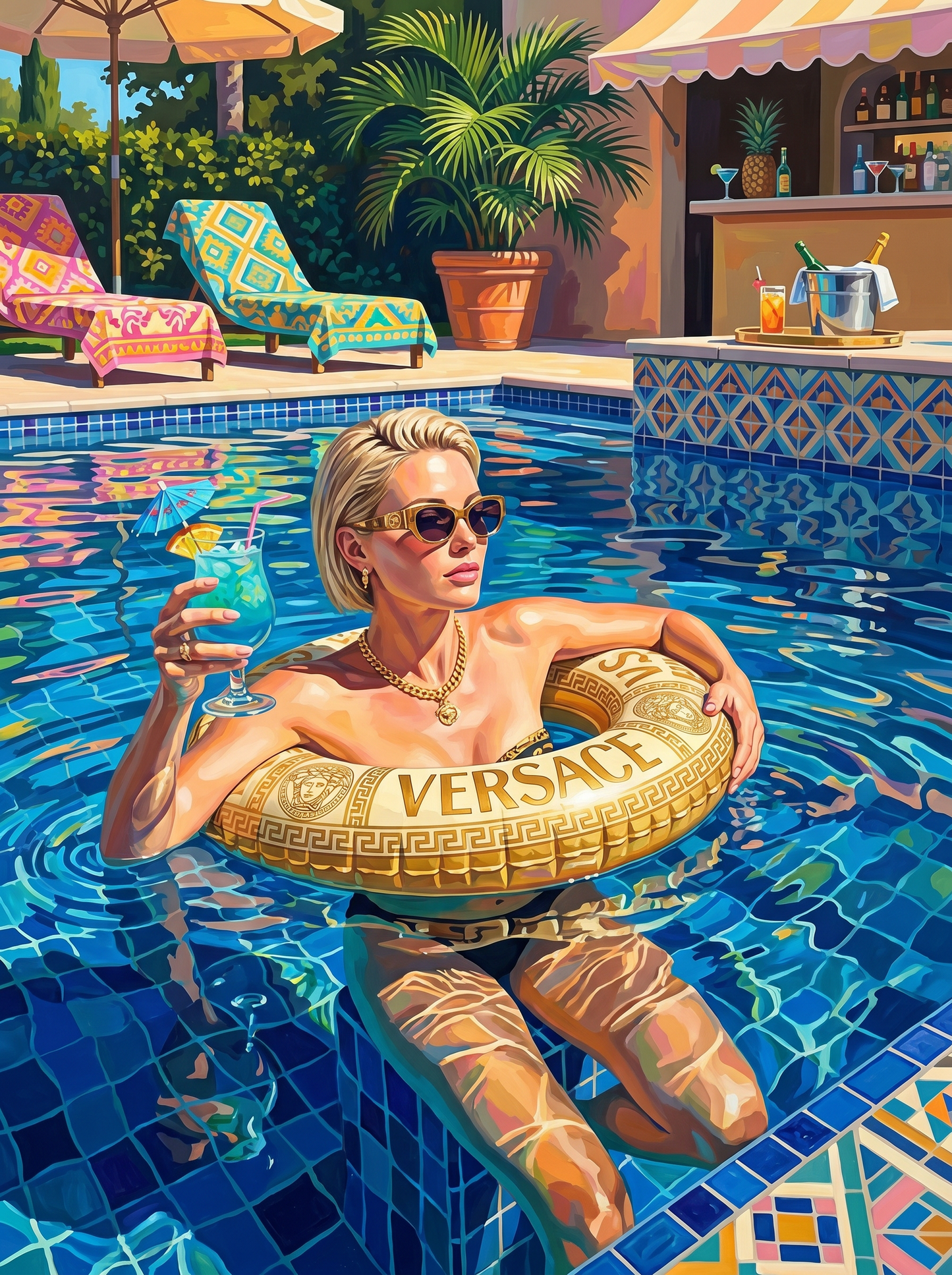 Luxury Poolside Cocktail (80 Colors)