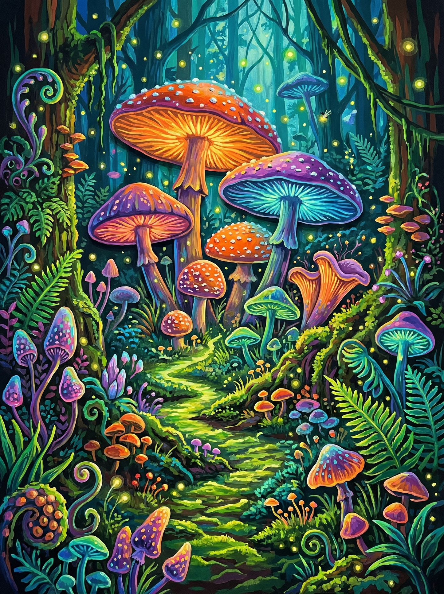 Magical Glowing Mushrooms (80 Colors)